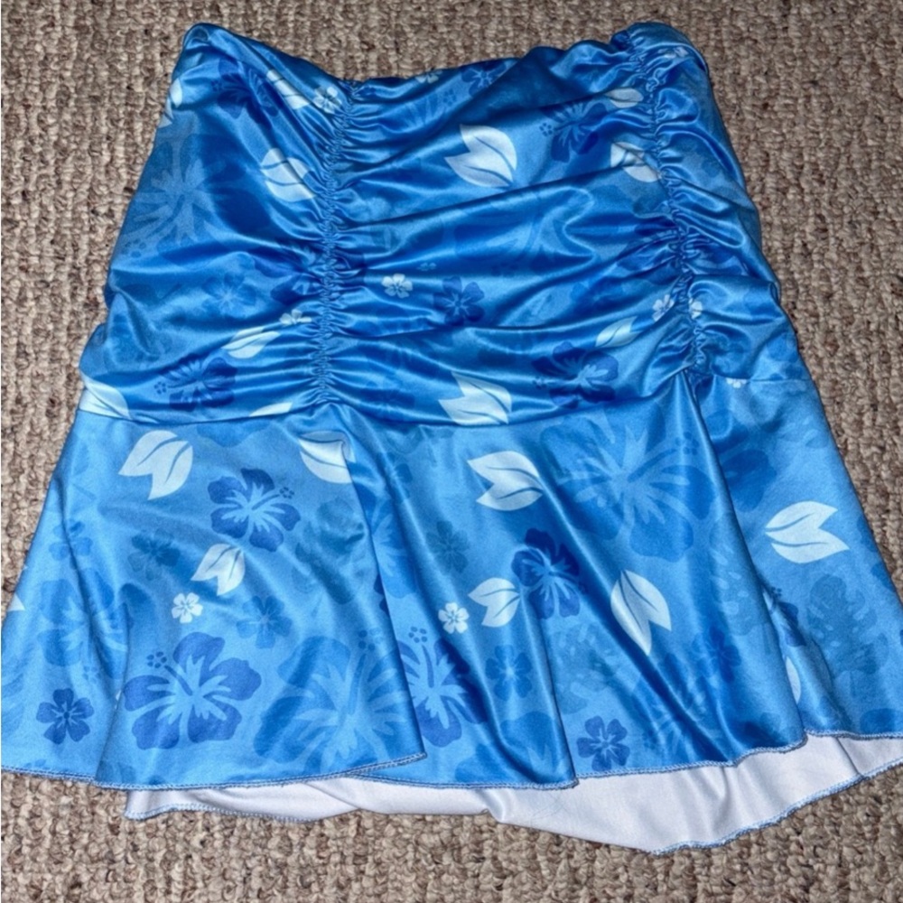 Target Blue Floral Mini Skirt